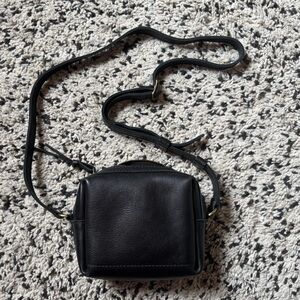 Portland Leather Mesa Mini Black Crossbody.
